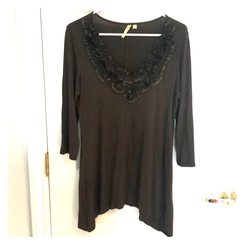 Long sleeve olive colored shirt